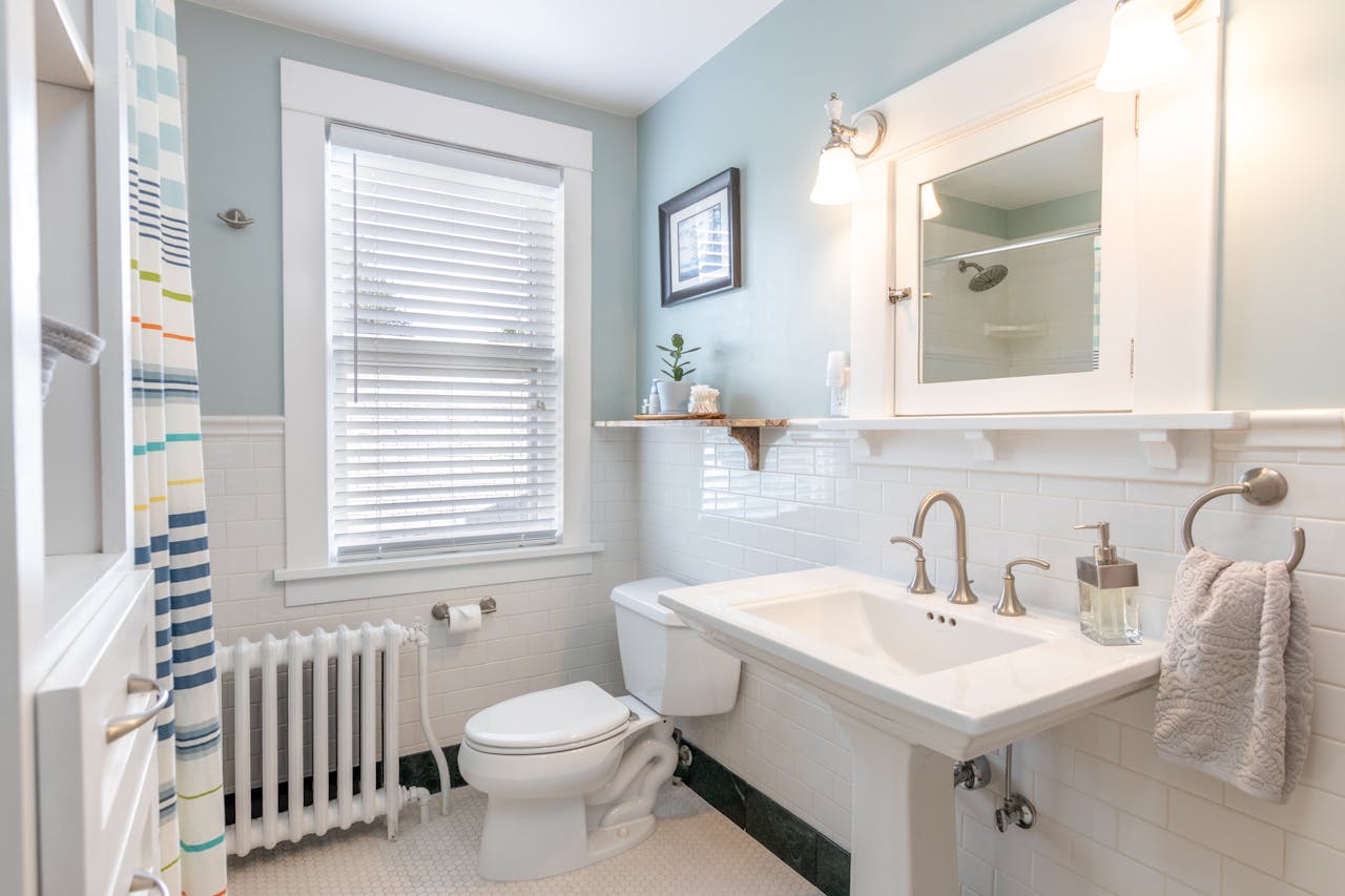 Spotlessly clean bathroom after deep clean